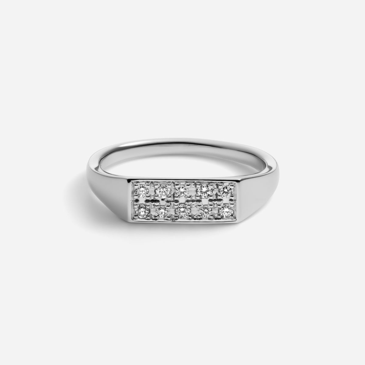 Two Line Ring | Platinum – mhj